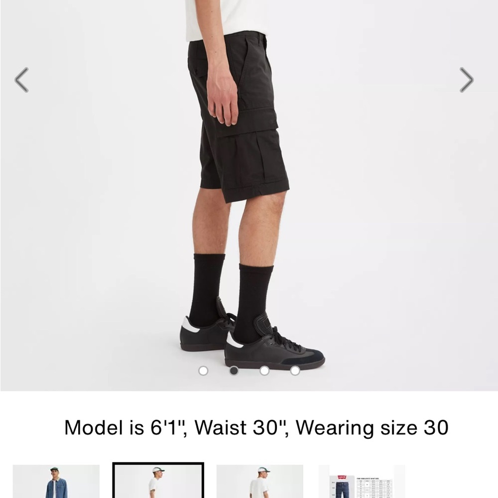 Men's Black Cargo Shorts